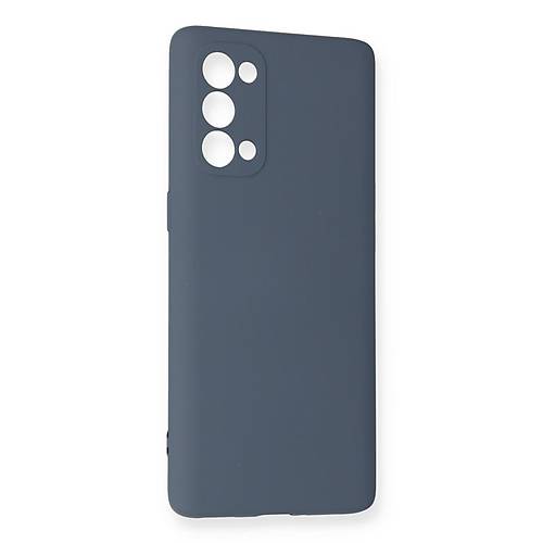 Reno 5 Pro K�l�f Nano i�i Kadife Silikon - Gri