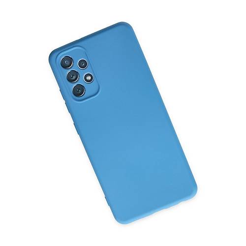 Galaxy A13 4G K�l�f Nano i�i Kadife Silikon - Mavi