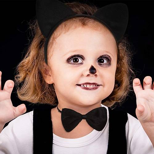 Kedi Kost�m Ta� Kuyruk Papyon Seti 1 Adet