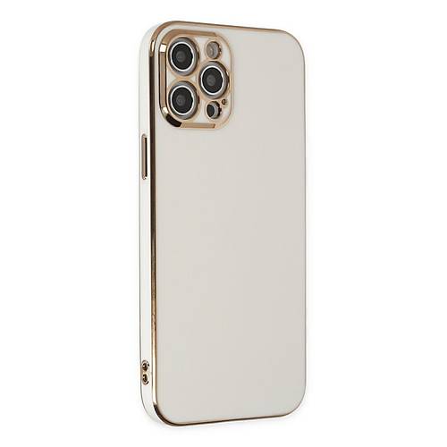 iPhone 12 Pro K�l�f Volet Silikon - Beyaz