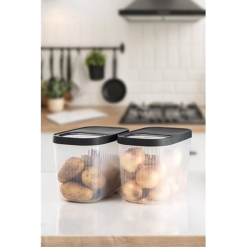 2'Li 10 LT Multibox Kayar Kapakl� Saklama Kab� & Erzak Kab� & Toz Ve Tablet Deterjan Kutusu