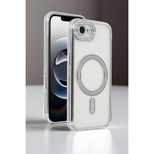 iPhone 16E Joke Simli Magneticsafe K�l�f - Pembe