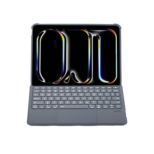 T5504D iPad Pro 11 (2024) K�l�f Palermo Ledli Klavyeli Standl� Tablet K�l�f� - Siyah