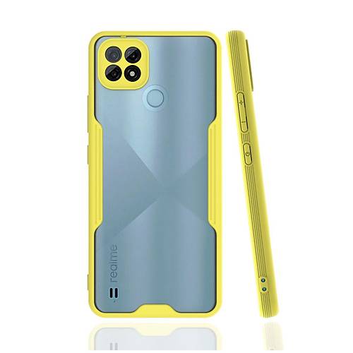 Realme C21 K�l�f Platin Silikon - Sar�
