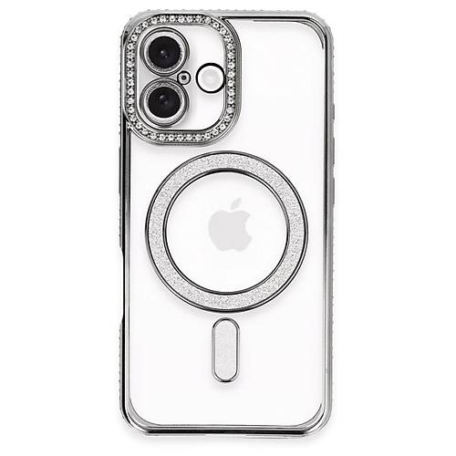 iPhone 16 K�l�f Joke Simli Magneticsafe K�l�f - Gri