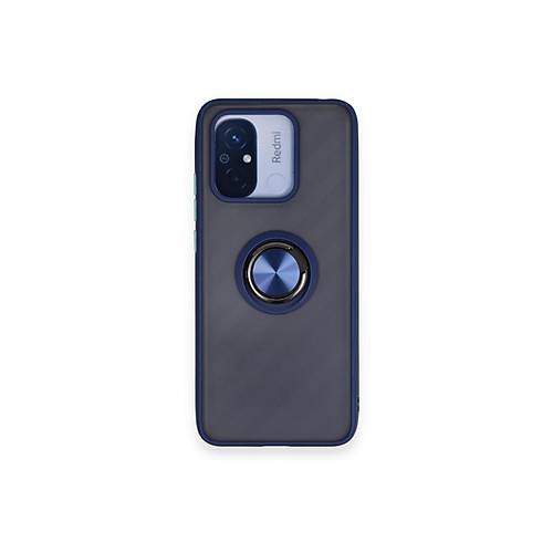 Redmi 12C K�l�f Montreal Y�z�kl� Silikon Kapak - Lacivert