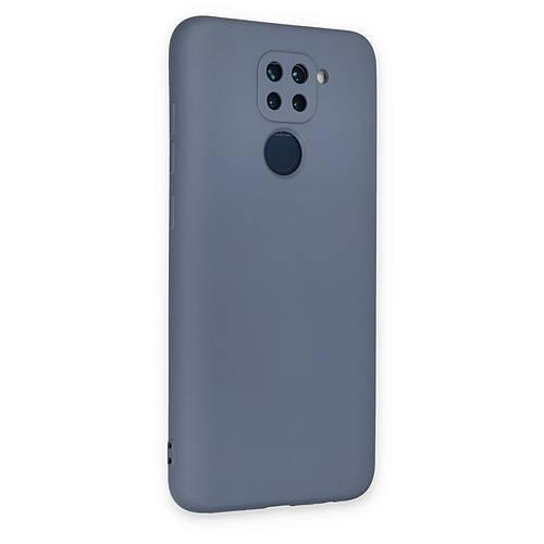 Redmi Note 9 K�l�f Nano i�i Kadife Silikon - Gri