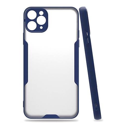 iPhone 11 Pro Max K�l�f Platin Silikon - Lacivert