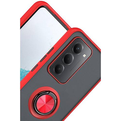 Redmi 15 4G Montreal Y�z�kl� Silikon Kapak - K�rm�z�