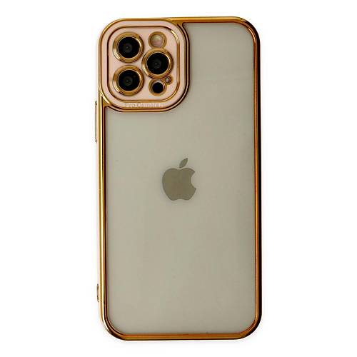 iPhone 12 Pro K�l�f Liva Lens Silikon - Rose