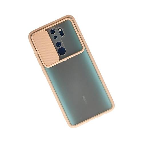 Redmi Note 8 Pro K�l�f Palm Buzlu Kamera S�rg�l� Silikon - Pembe