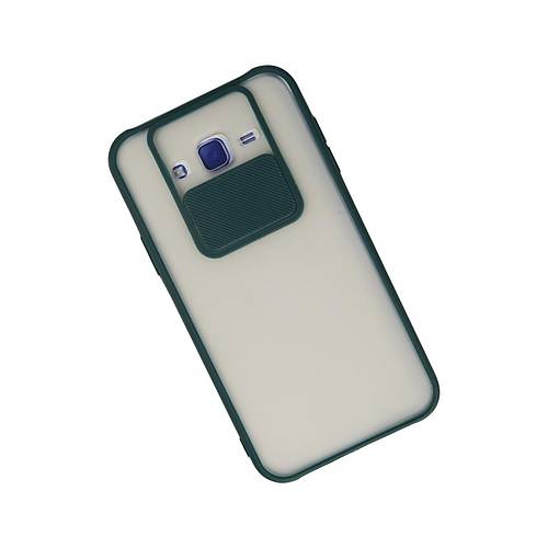 Galaxy J7 K�l�f Palm Buzlu Kamera S�rg�l� Silikon - Ye�il