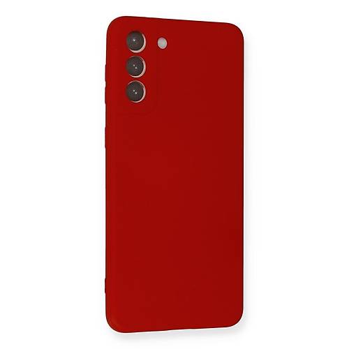 Galaxy S21 Plus K�l�f Nano i�i Kadife Silikon - K�rm�z�