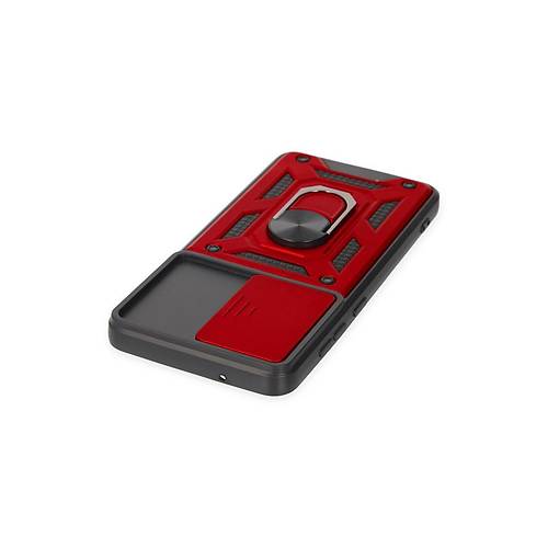 Galaxy S21 FE K�l�f Pars Lens Y�z�kl� Silikon - K�rm�z�