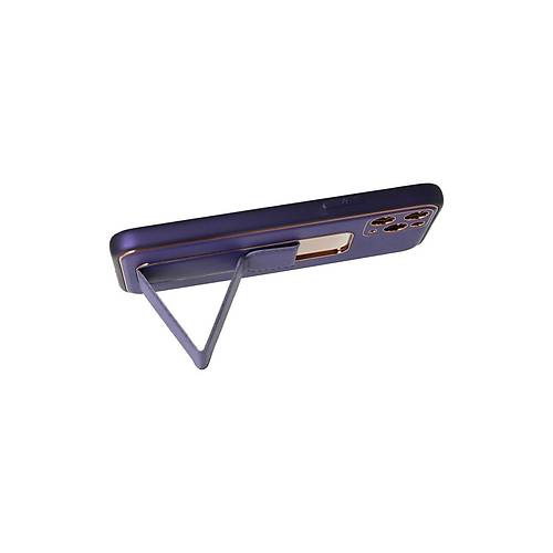 iPhone 11 Pro K�l�f Coco Deri Standl� Kapak - Mor