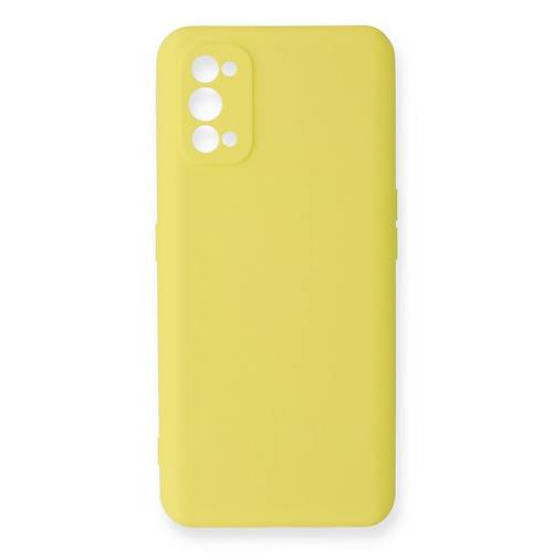 Realme 7 Pro K�l�f Nano i�i Kadife Silikon - Sar�
