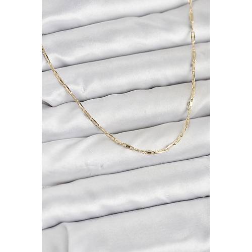 CM 14K Gold Renk Pirin� Ata� Zincir 60 cm Kad�n Kolye