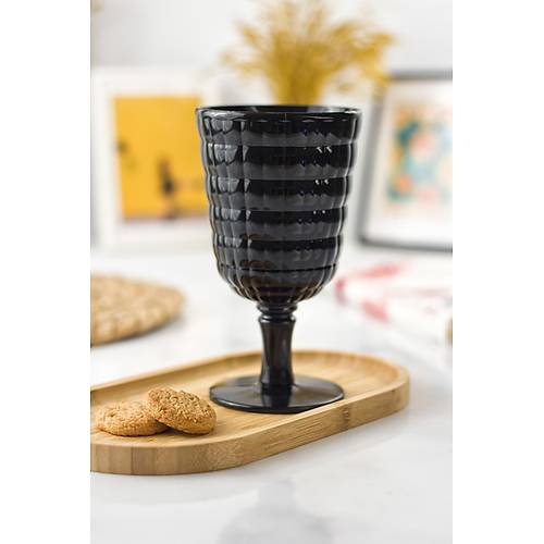 Allegra Siyah Kadeh Bardak - 450 ml Tekli Akrilik Malzeme - Cam De�ildir K�r�lmaya Dayan�kl�