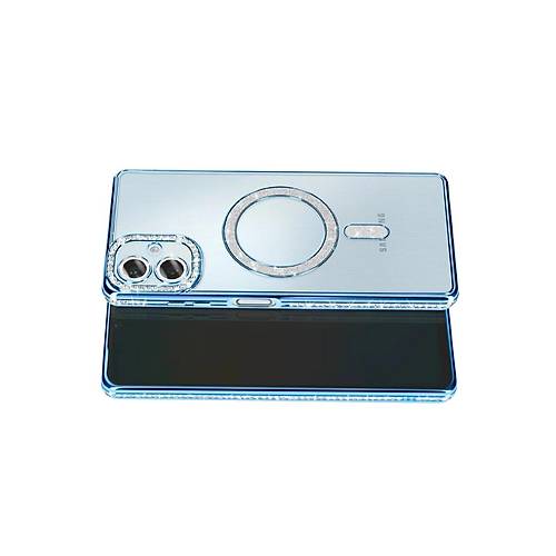 Galaxy A07 4G Joke Simli Magneticsafe K�l�f - Mavi