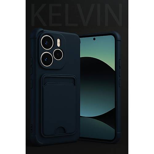 Redmi Note 14 4G Kelvin Kartvizitli Silikon - Bordo