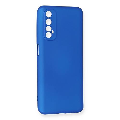 Realme 7 K�l�f First Silikon - Mavi