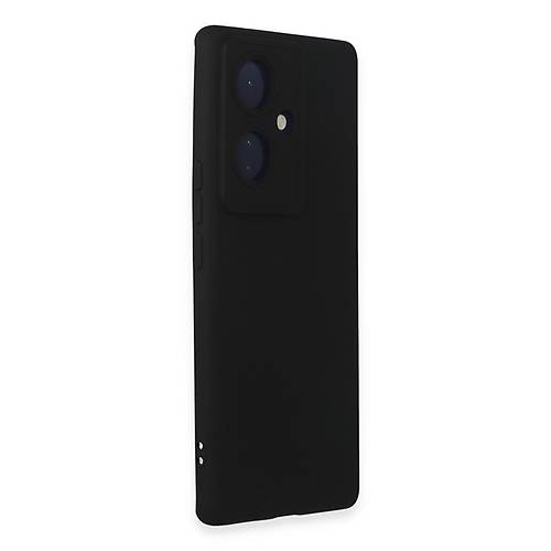 V29 Lite K�l�f Nano i�i Kadife Silikon - Siyah
