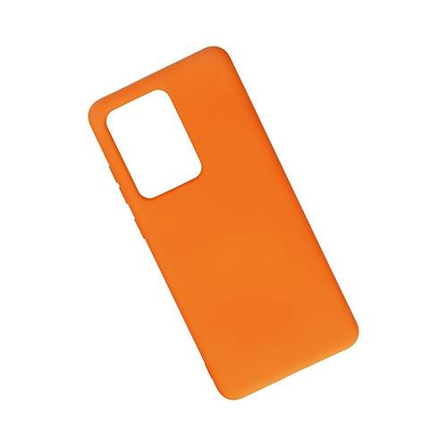 Galaxy S20 Ultra K�l�f Nano i�i Kadife Silikon - Turuncu