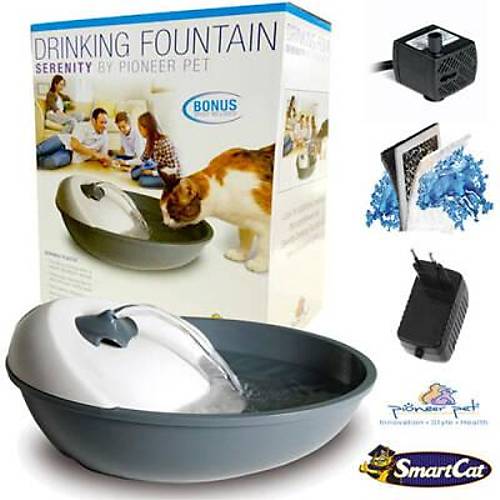 Pet Kedi K�pek Otomatik Su Kab� Gri 60 Oz 1,77 Lt