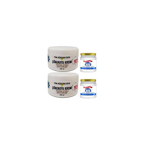 ��rek Otu Kremi XL Boy  2x200 ml+Snow Kitten 2x50 ml Menthol Balm