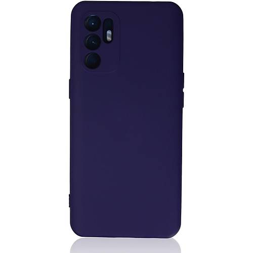 Reno 6 K�l�f Nano i�i Kadife Silikon - Mor