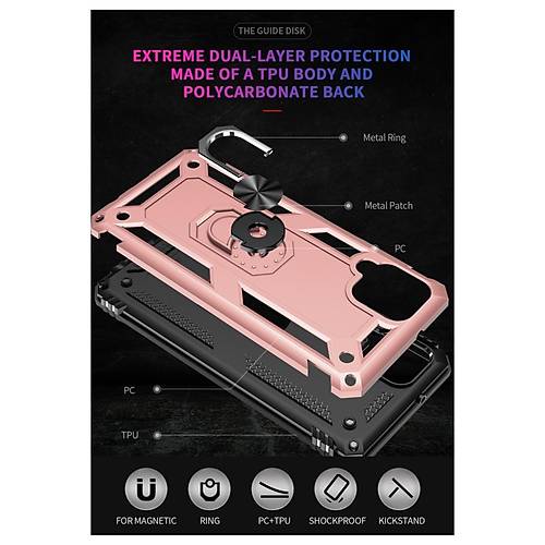 Galaxy A22 K�l�f Sofya Y�z�kl� Silikon Kapak - Rose