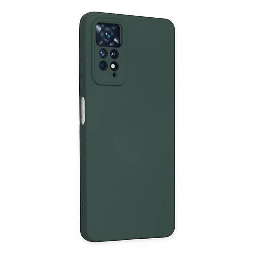 Redmi Note 11 Pro K�l�f Nano i�i Kadife Silikon - Koyu Ye�il