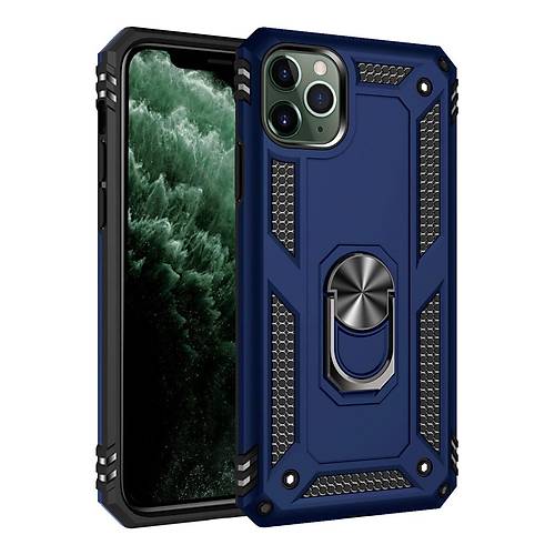 iPhone 11 Pro K�l�f Sofya Y�z�kl� Silikon Kapak - Lacivert