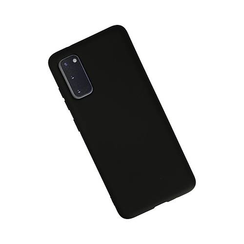 Galaxy S20 K�l�f Nano i�i Kadife Silikon - Siyah