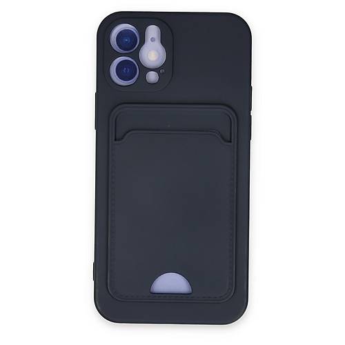 iPhone 12 K�l�f Kelvin Kartvizitli Silikon - Lacivert