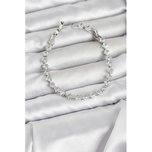 Kare Zirkon Ta�l� G�m�� Renk Pirin� Su Yolu Kad�n Bileklik