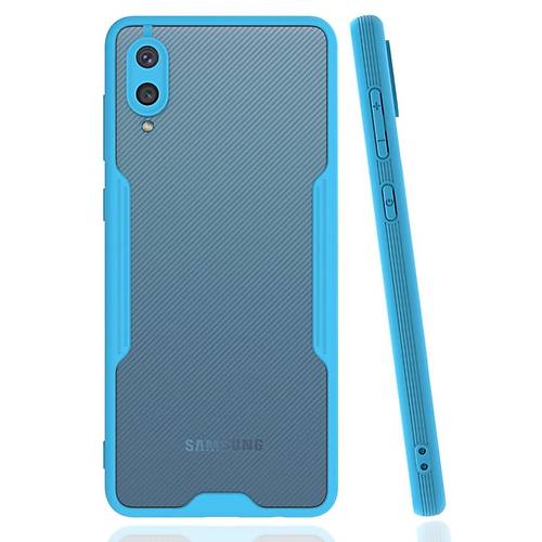 Galaxy A02 K�l�f Platin Silikon - Mavi