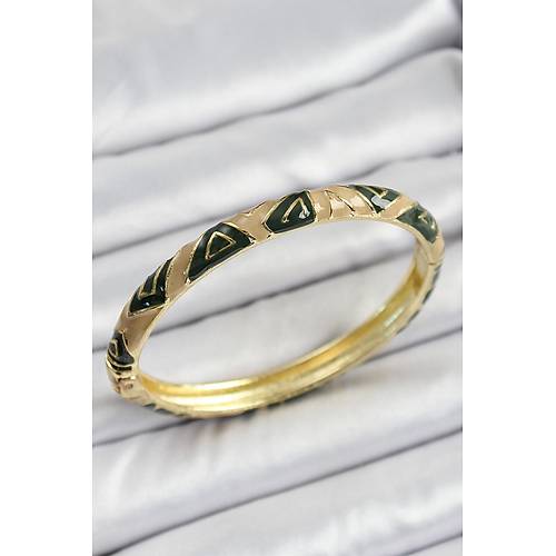 Mineli Pirin� Kahverengi Siyah Geometrik Desenli Kad�n Kelep�e