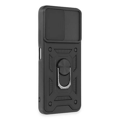 Redmi Note 12 5G K�l�f Pars Lens Y�z�kl� Silikon - Siyah