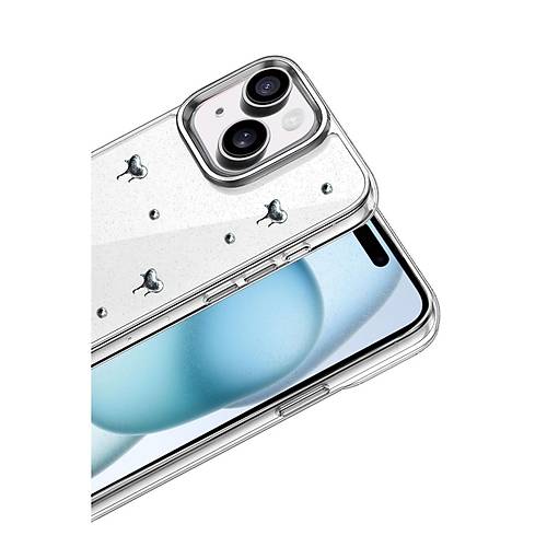iPhone 15 Plus Fiyonk Desenli Kapak - Desen 1
