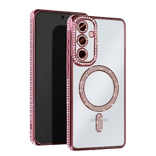 Galaxy S25 K�l�f Joke Simli Magneticsafe K�l�f - Pembe