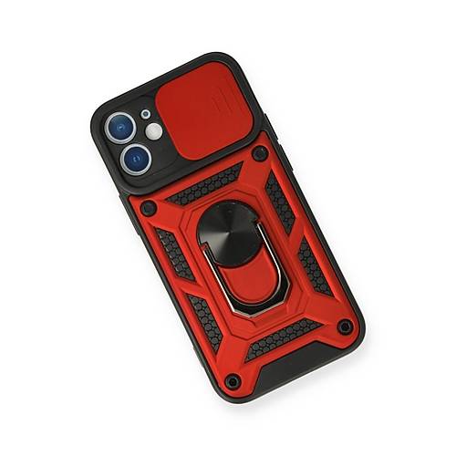 iPhone 12 Mini K�l�f Pars Lens Y�z�kl� Silikon - K�rm�z�