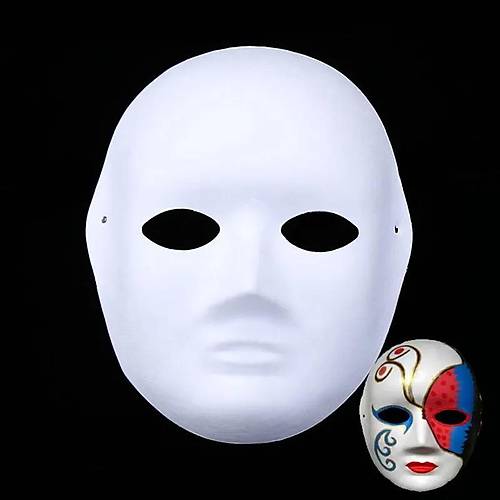 Boyanabilir Surat Model Maske � Lastikli | Kendin Tasarla