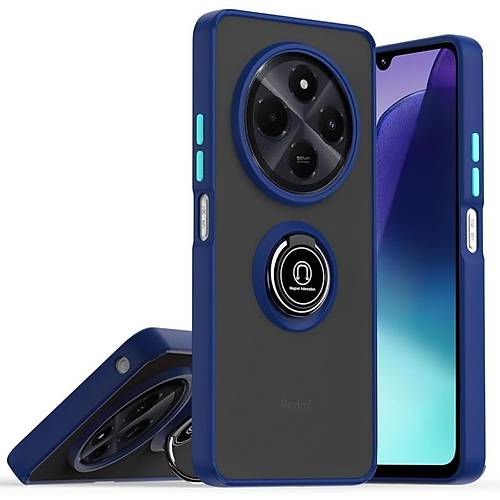Realme C75 4G K�l�f Montreal Y�z�kl� Silikon Kapak - Lacivert