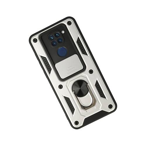 Redmi Note 9 K�l�f Pars Lens Y�z�kl� Silikon - G�m��