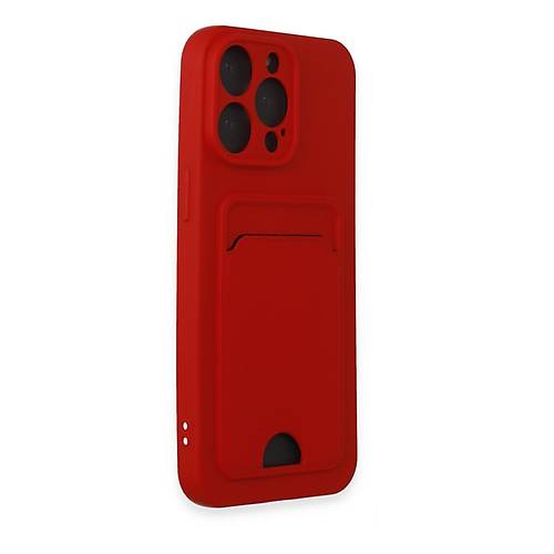 iPhone 14 Pro Max K�l�f Kelvin Kartvizitli Silikon - K�rm�z�
