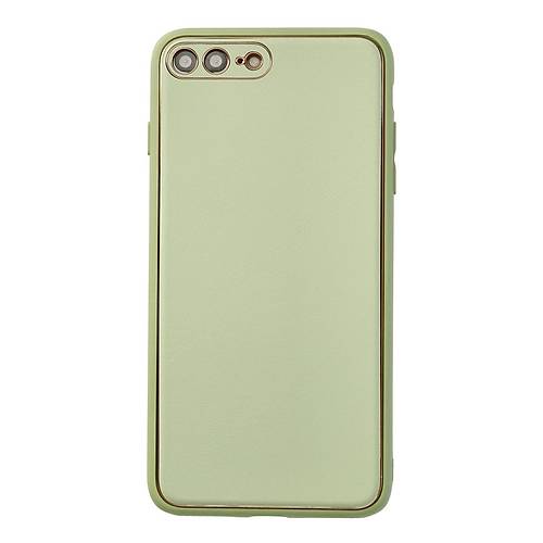 iPhone 7 Plus K�l�f Coco Deri Silikon Kapak - A��k Ye�il