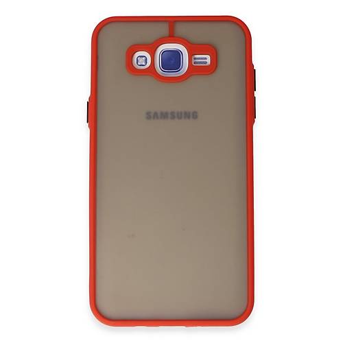 Galaxy J7 K�l�f Montreal Silikon Kapak - K�rm�z�