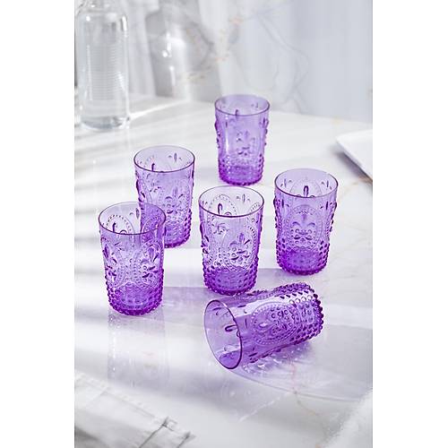 Akrilik Mor K�sa Bardak & Su Me�rubat Kahve Yan� Barda�� 400 ml ( Cam De�ildir )