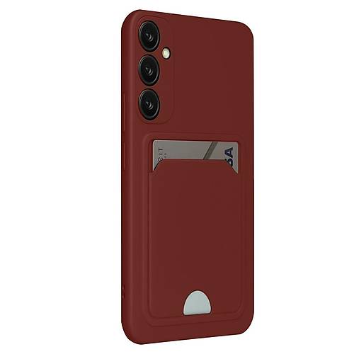 Galaxy S24 FE K�l�f Kelvin Kartvizitli Silikon - Bordo